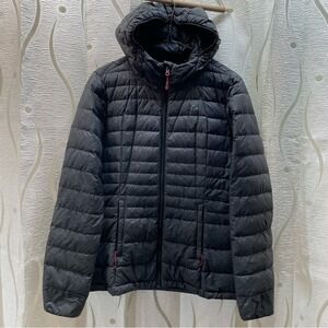 Paradox Puffer Jacket Womens S‎ Gray Duck Down Hooded Full Zip Lightweight